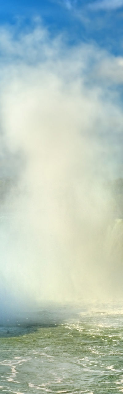 Majestic Niagara Falls under blue sky