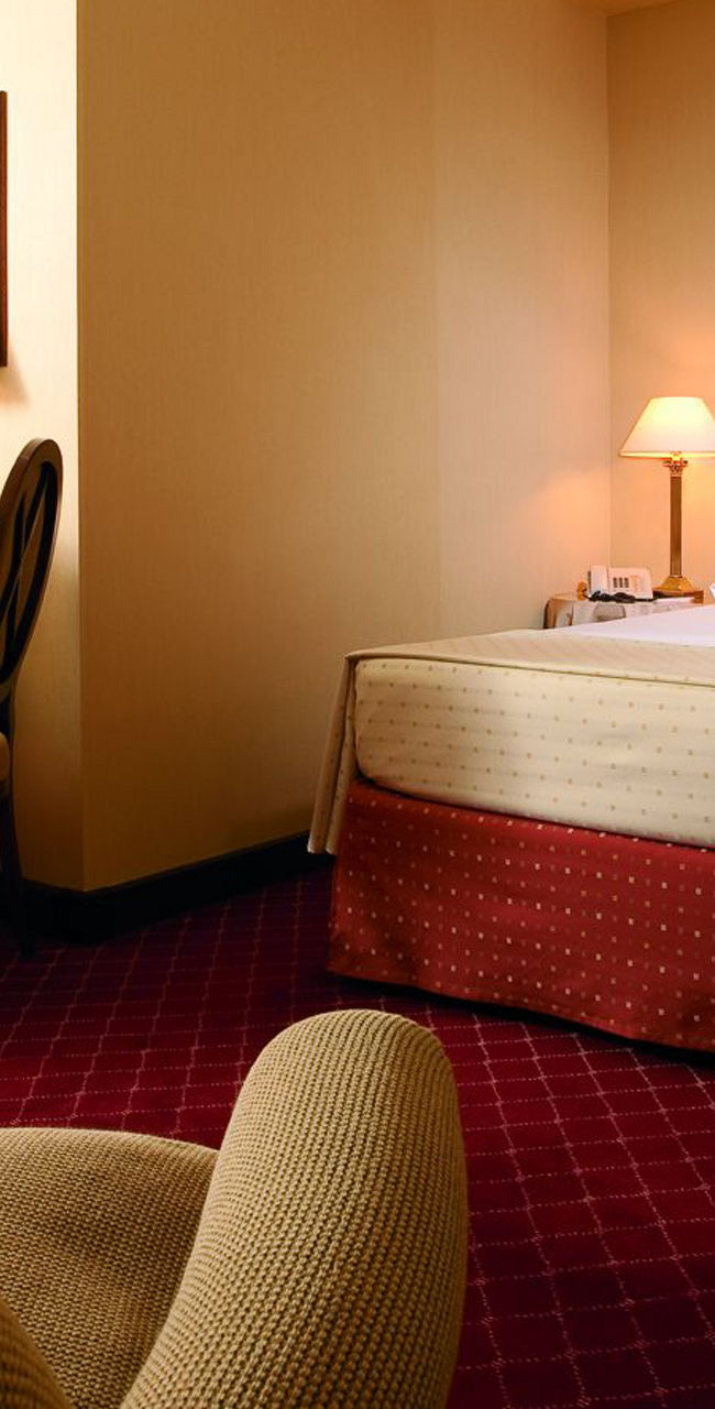 Cozy hotel room with elegant decor