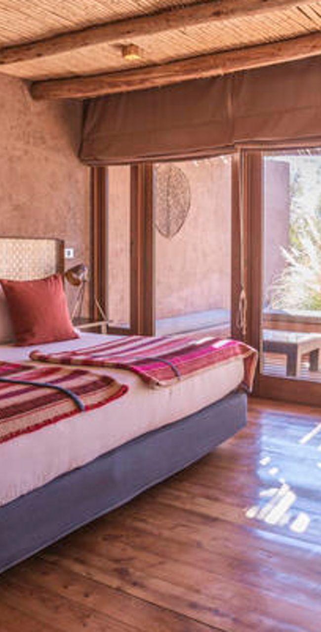 Rustic bedroom with natural light and decor