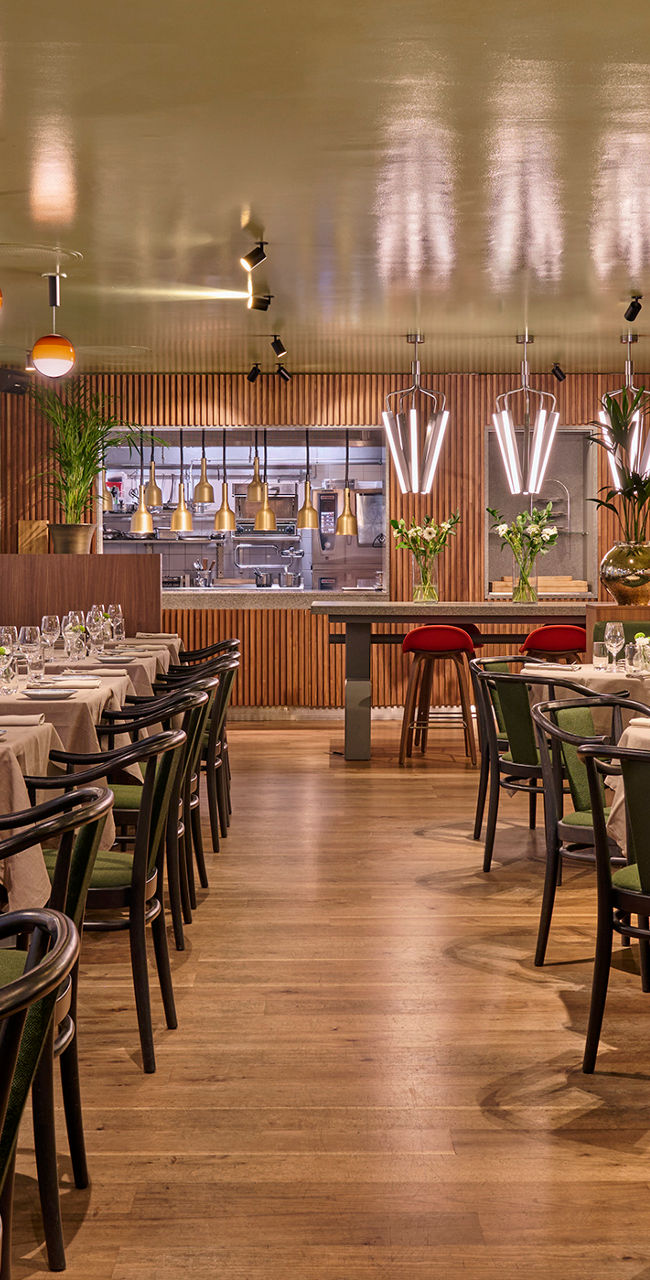 Elegant restaurant interior with modern decor