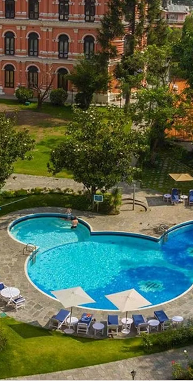 Luxury hotel with Mickey-shaped pool