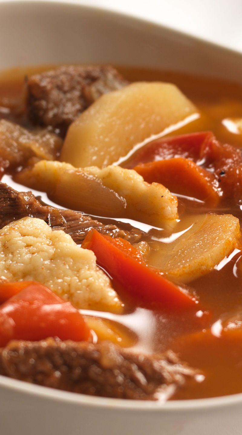 Hearty beef stew with vegetables