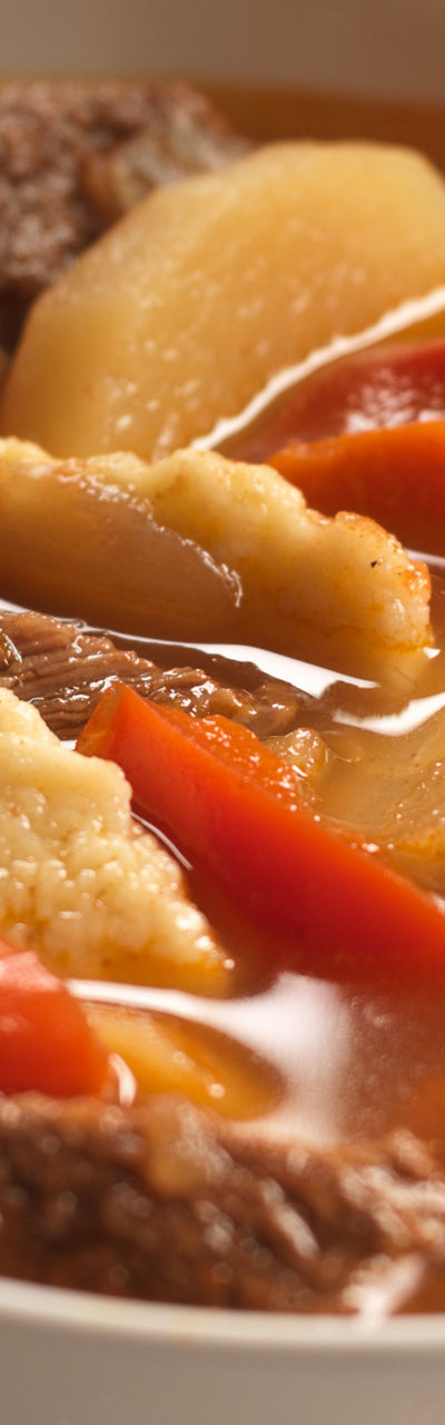 Hearty beef stew with vegetables