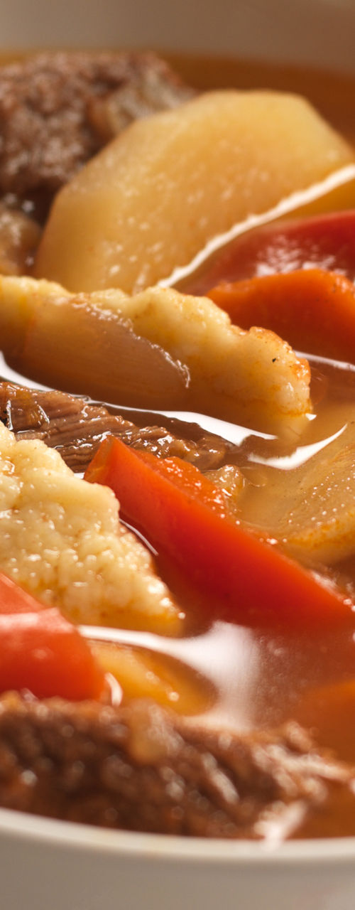 Hearty beef stew with vegetables