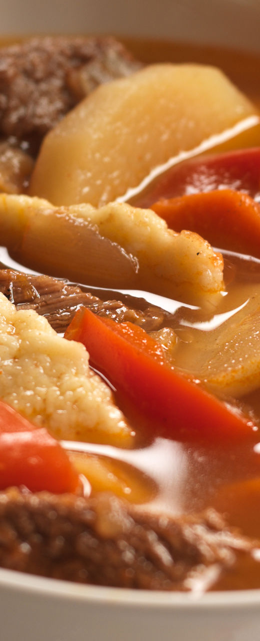Hearty beef stew with vegetables