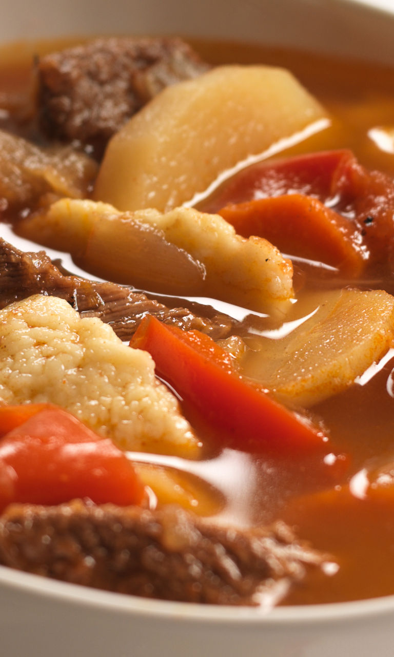 Hearty beef stew with vegetables