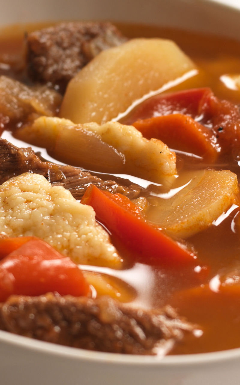 Hearty beef stew with vegetables