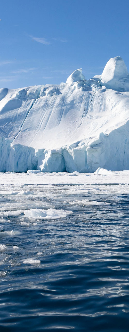 Majestic iceberg in Arctic ocean landscape