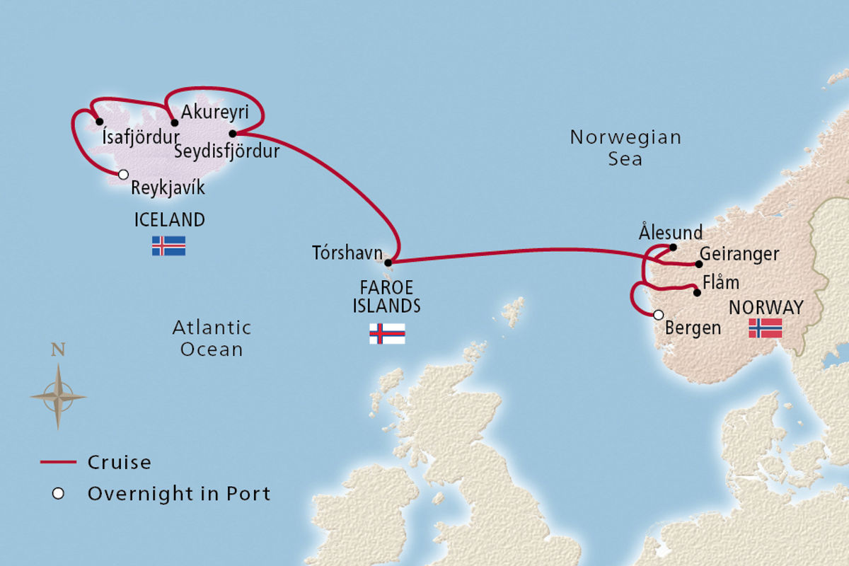 Iceland's Majestic Landscapes – route map