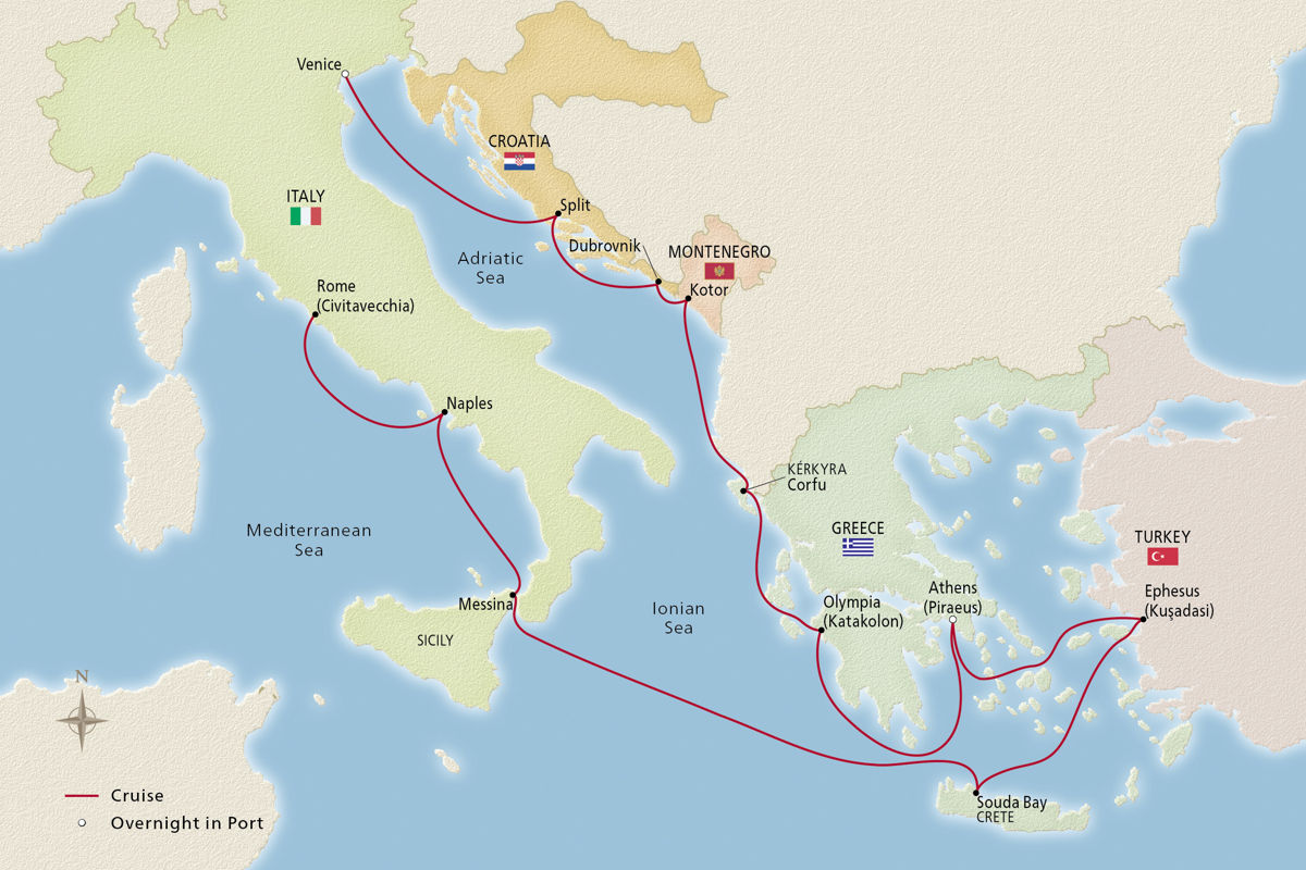 Iconic Adriatic Antiquities – route map