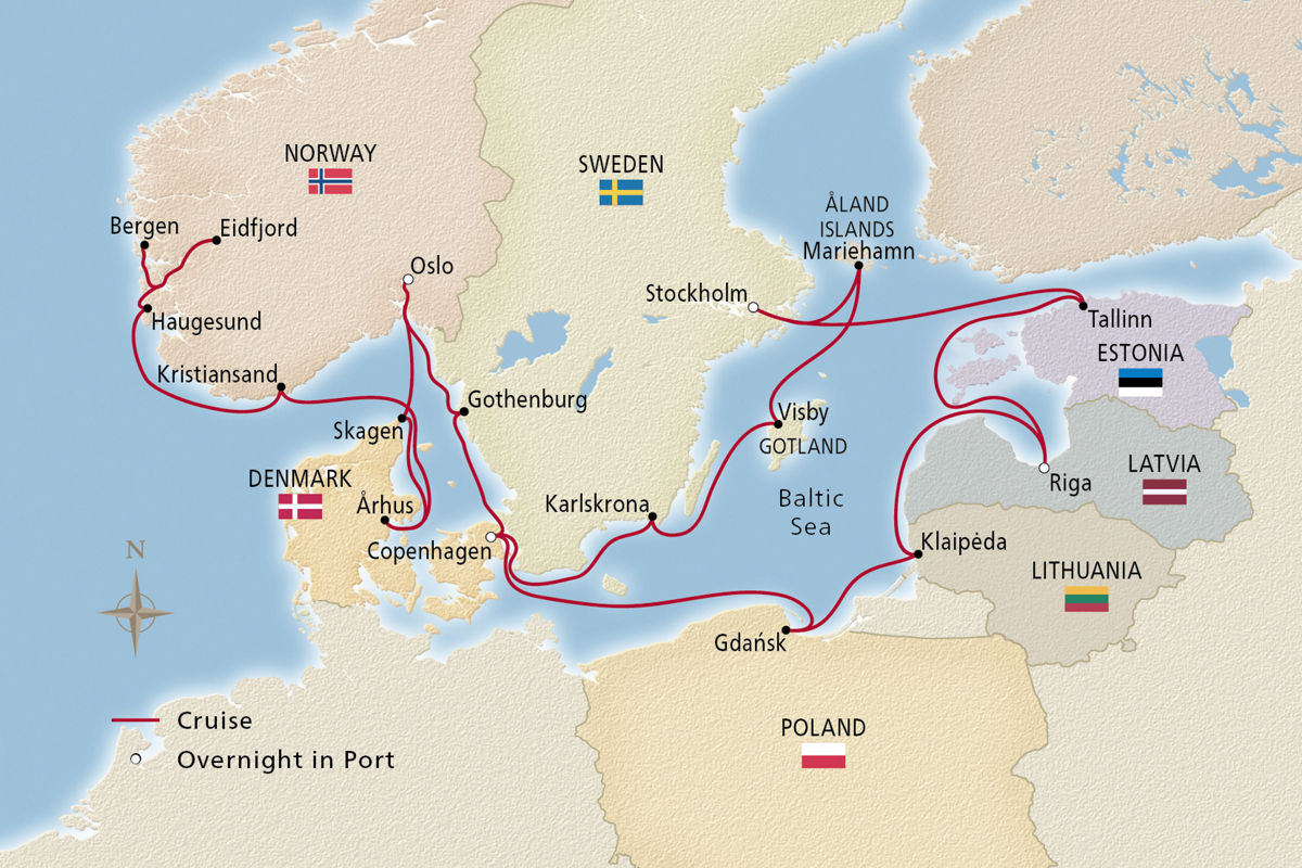 Icons of the Viking Age – route map