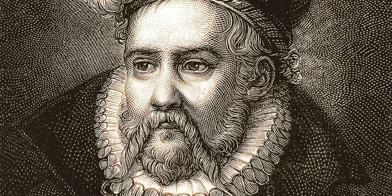 Engraved portrait of bearded nobleman