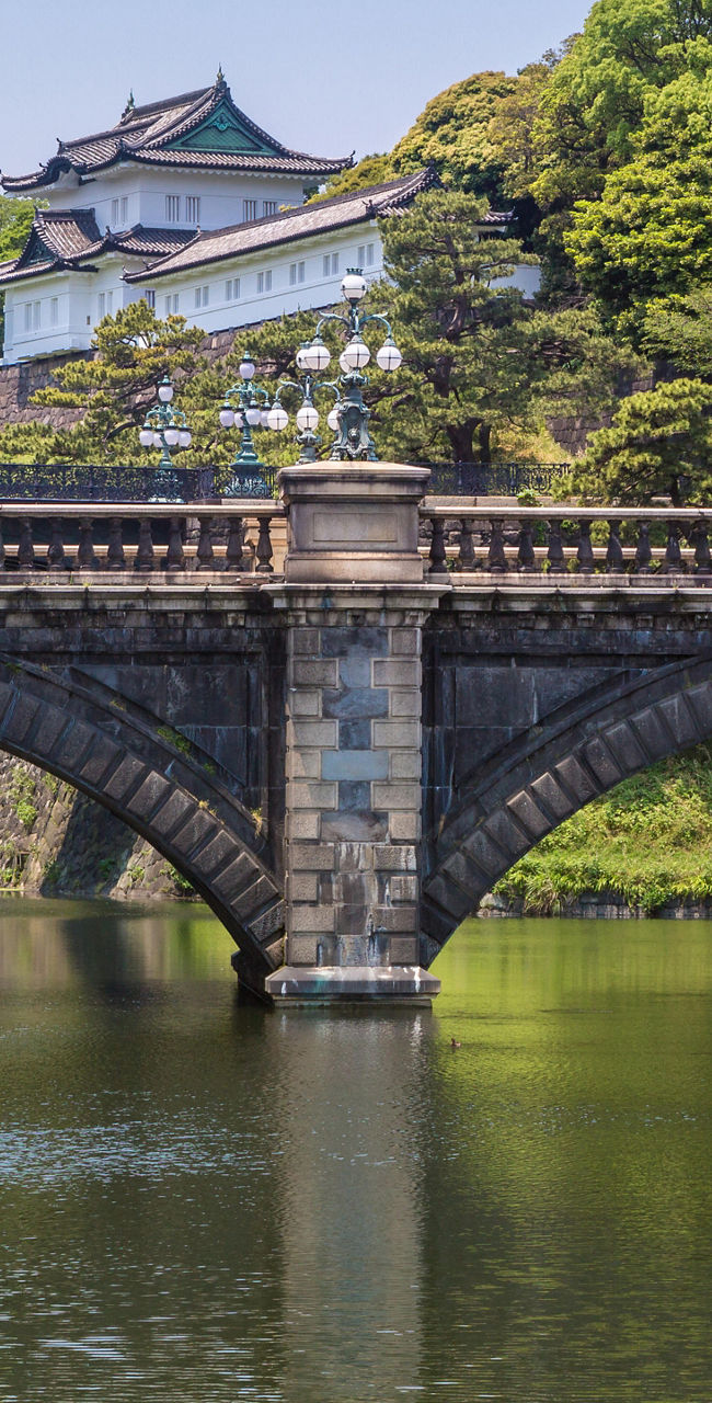 Historic bridge near Japanese palace