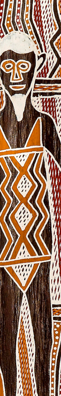 Traditional Indigenous art with tribal figures