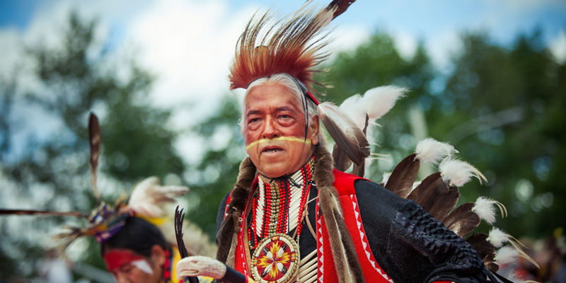 Traditional Indigenous Dance in Vibrant Regalia