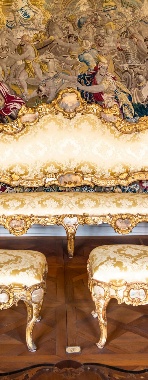 Luxurious antique room with ornate furniture