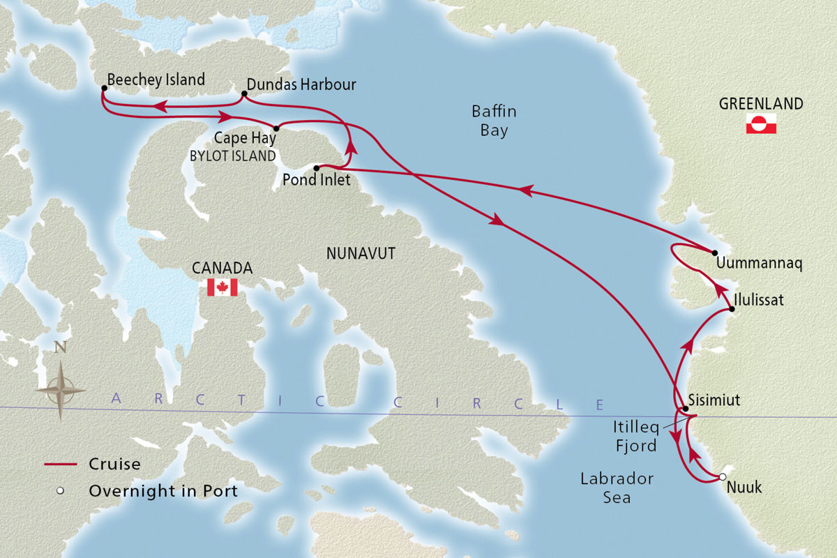 Into the Northwest Passage – route map