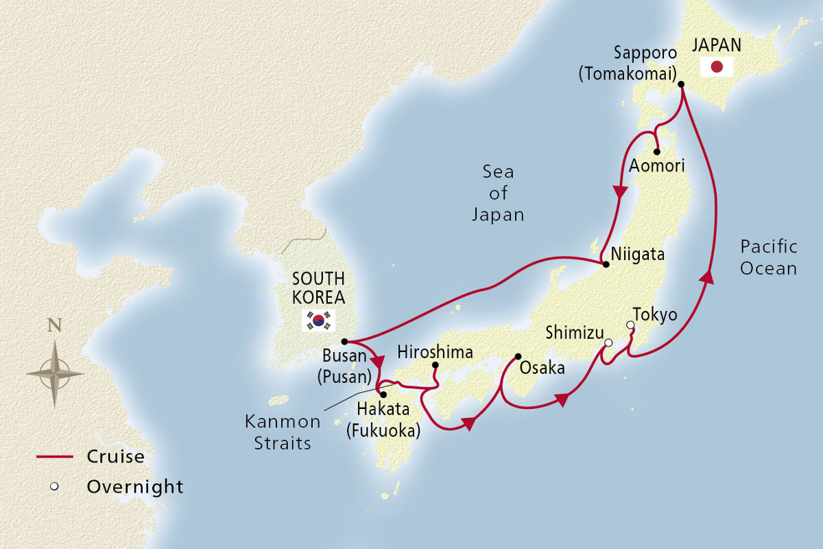 Japan Discovery – route map