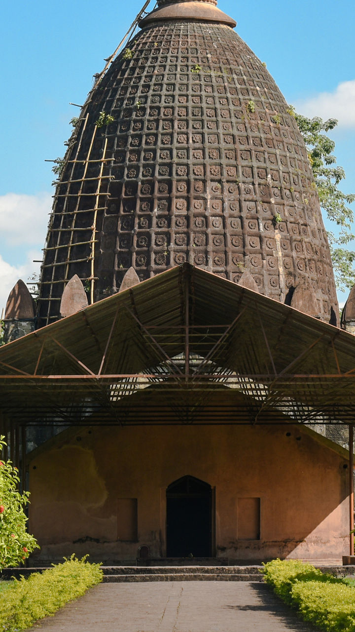 Ancient temple amidst lush greenery