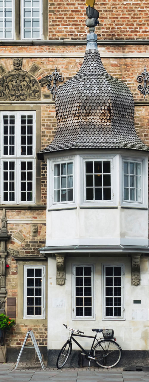 Historic brick building with ornate details