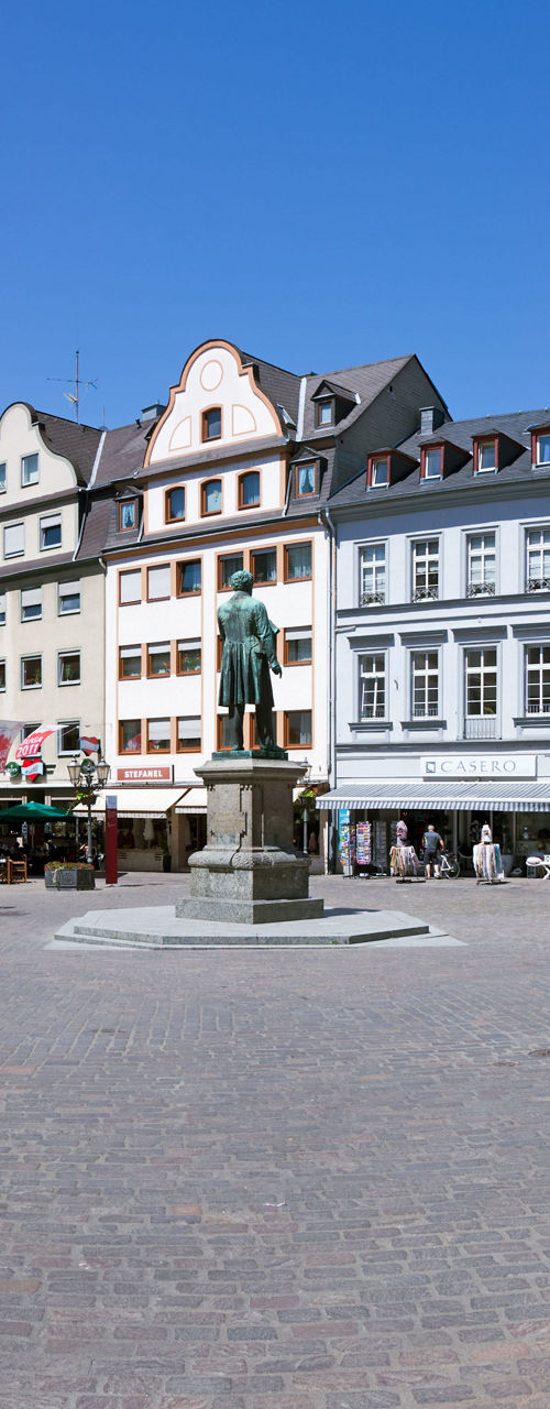Historic European Town Square on Sunny Day