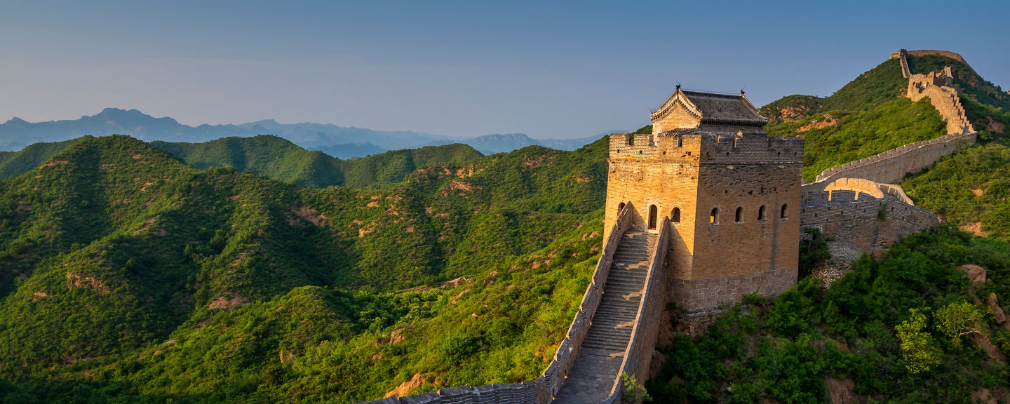 Great Wall of China at sunset
