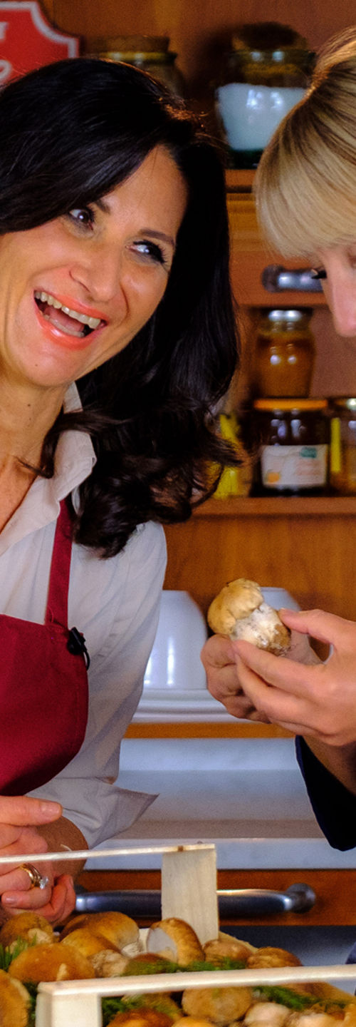 Cooking scene with fresh ingredients