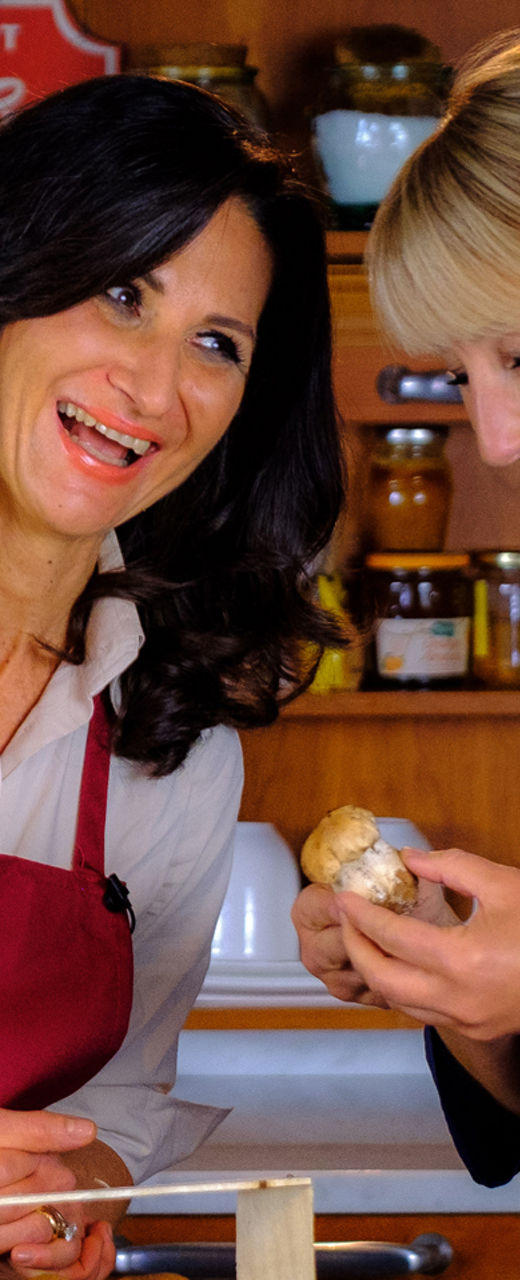 Cooking scene with fresh ingredients