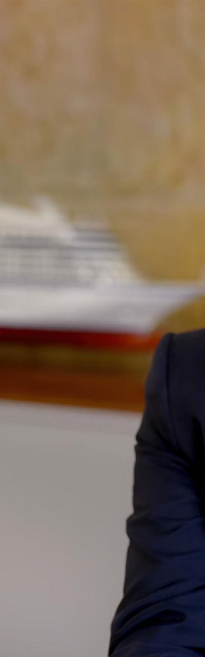 Professional setting with cruise ship model