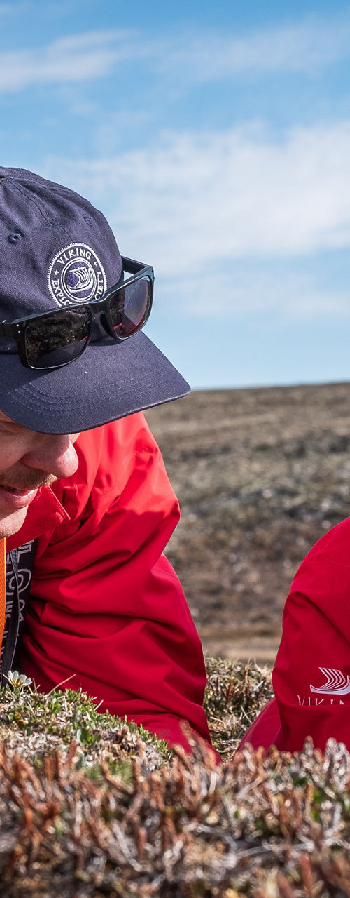 Outdoor exploration with red jackets