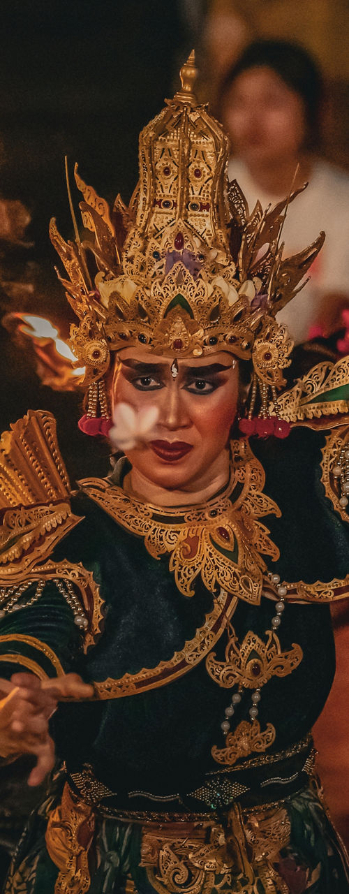 Traditional Balinese Dance Performance at Night