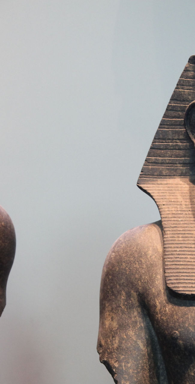 Ancient Egyptian Pharaoh Statues in Museum