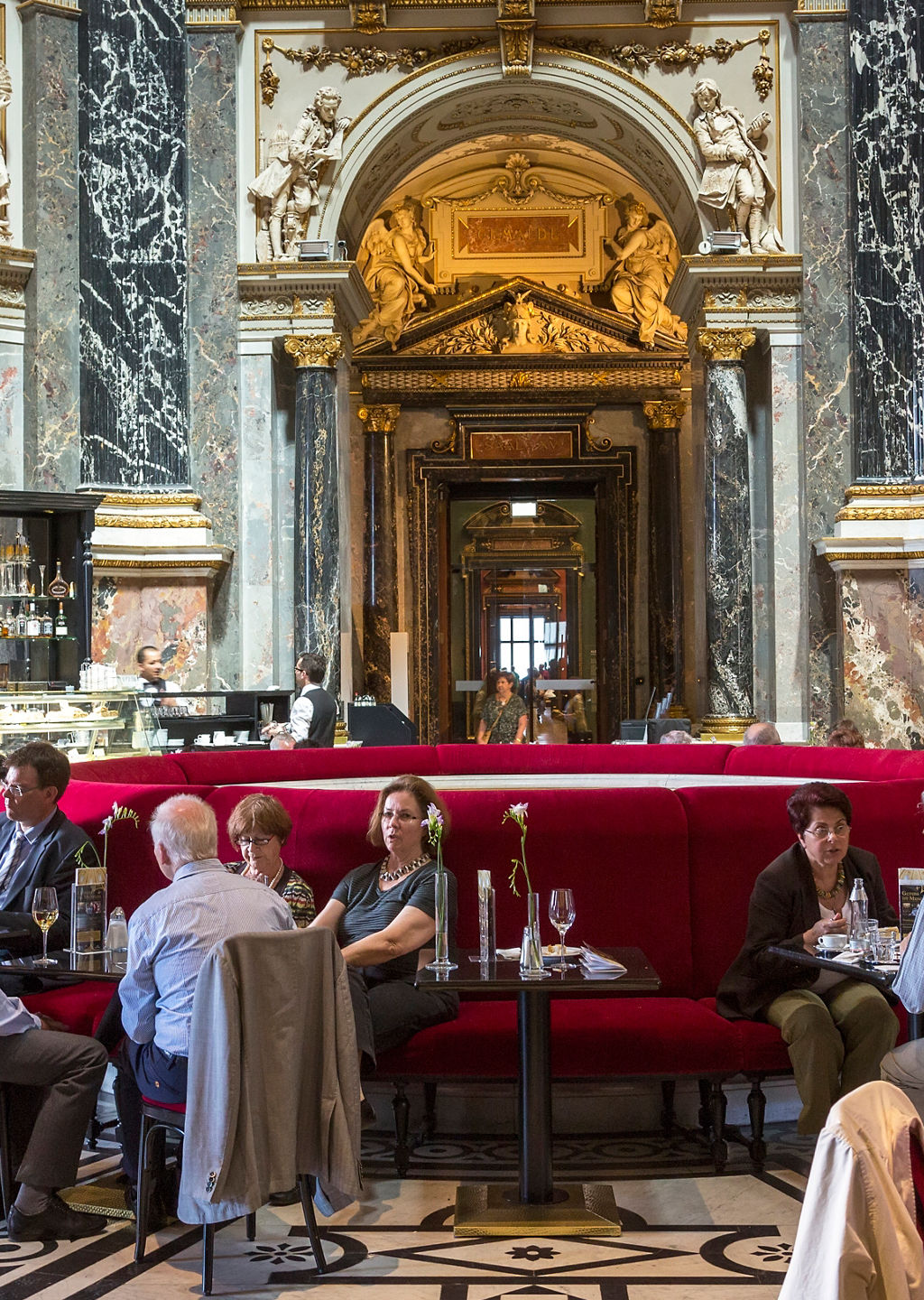 Elegant Café in Historic Marble Interior