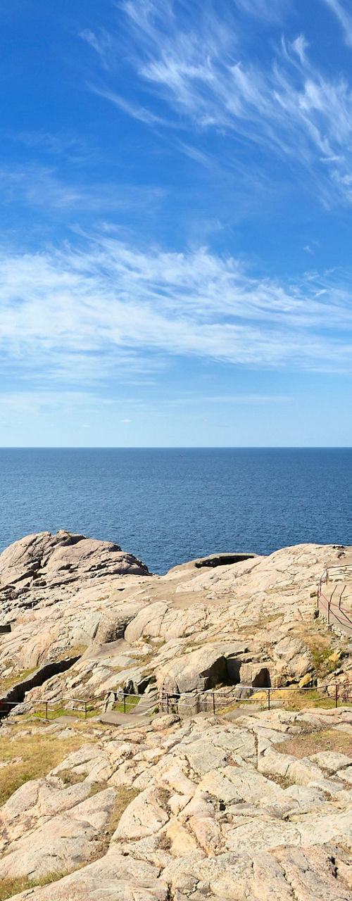 Coastal lighthouse with ocean view