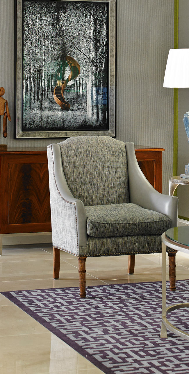 Elegant hotel lobby with modern decor