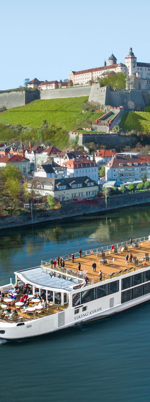 Luxury river cruise near historic castle