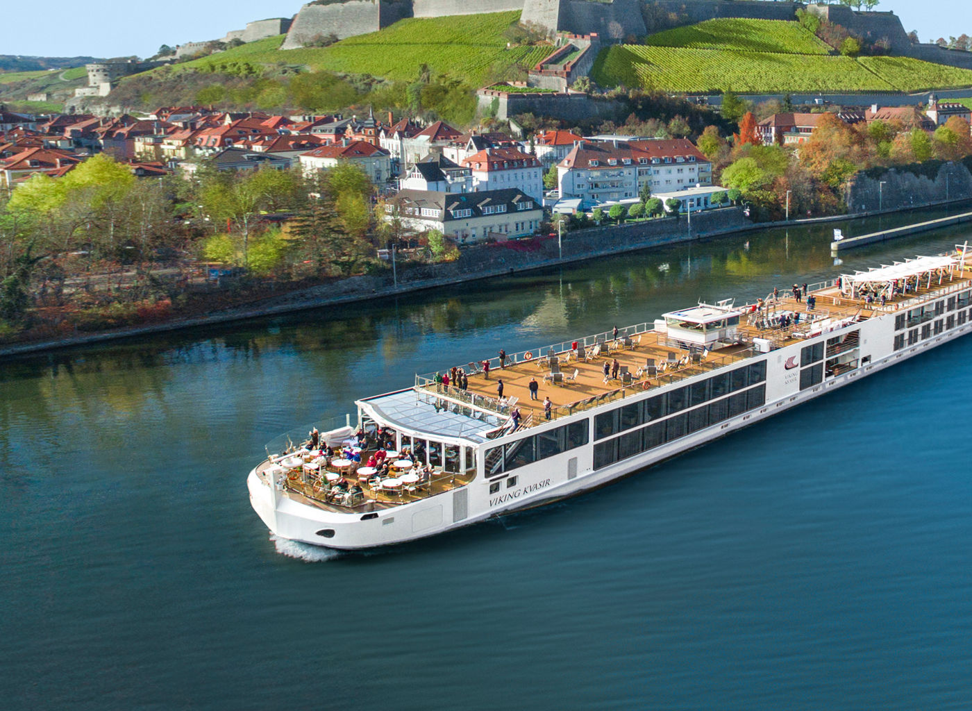 Luxury river cruise near historic castle