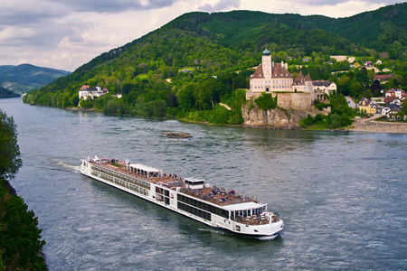 Luxury river cruise near historic castle