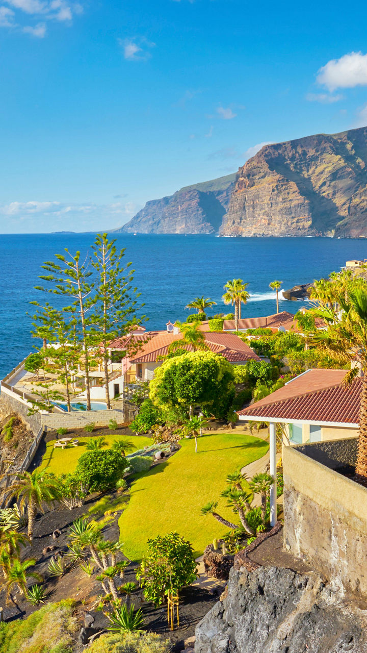 Coastal resort with cliffs and ocean view
