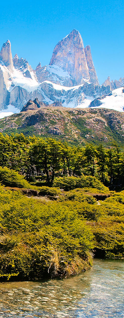 Scenic mountain landscape with clear stream