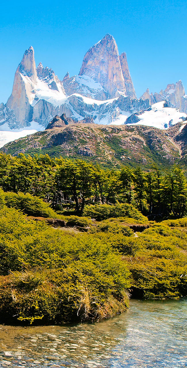 Scenic mountain landscape with clear stream