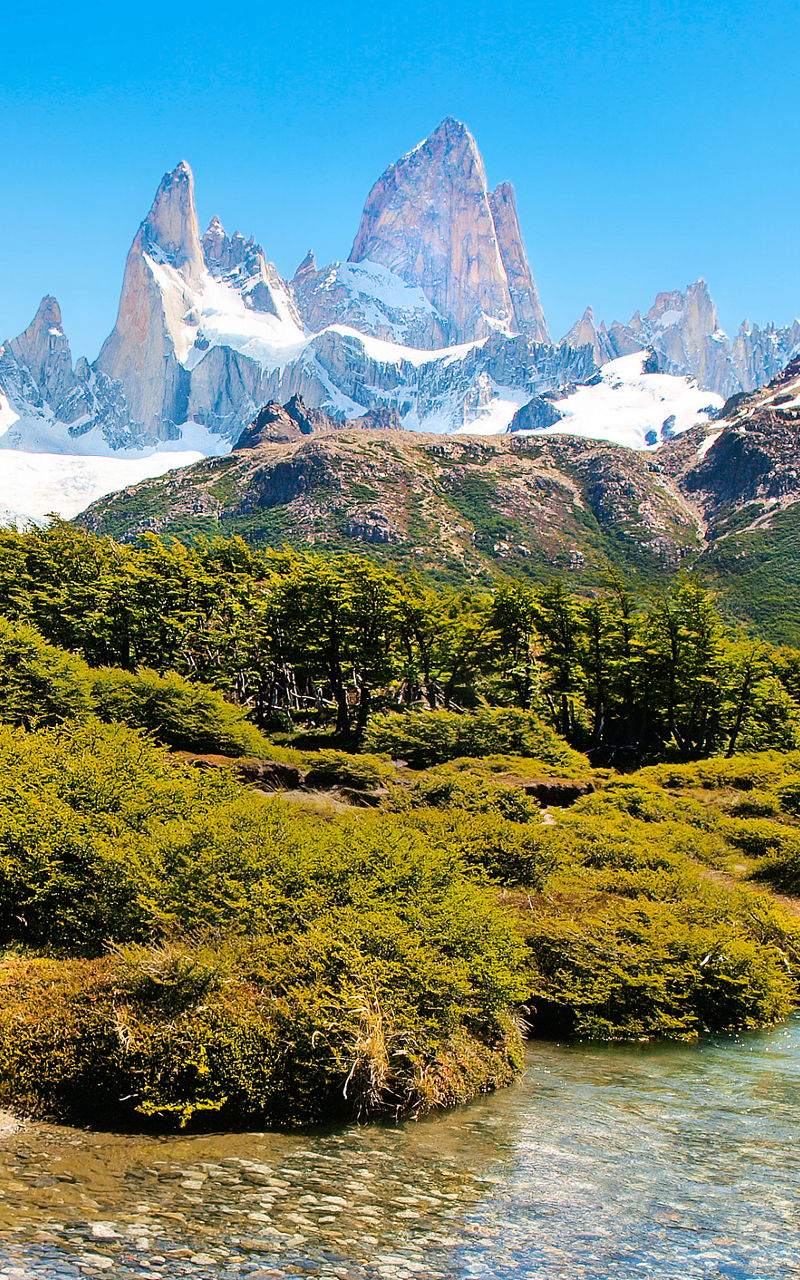 Scenic mountain landscape with clear stream