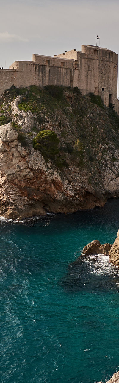 Scenic coastal fortress in Dubrovnik, Croatia