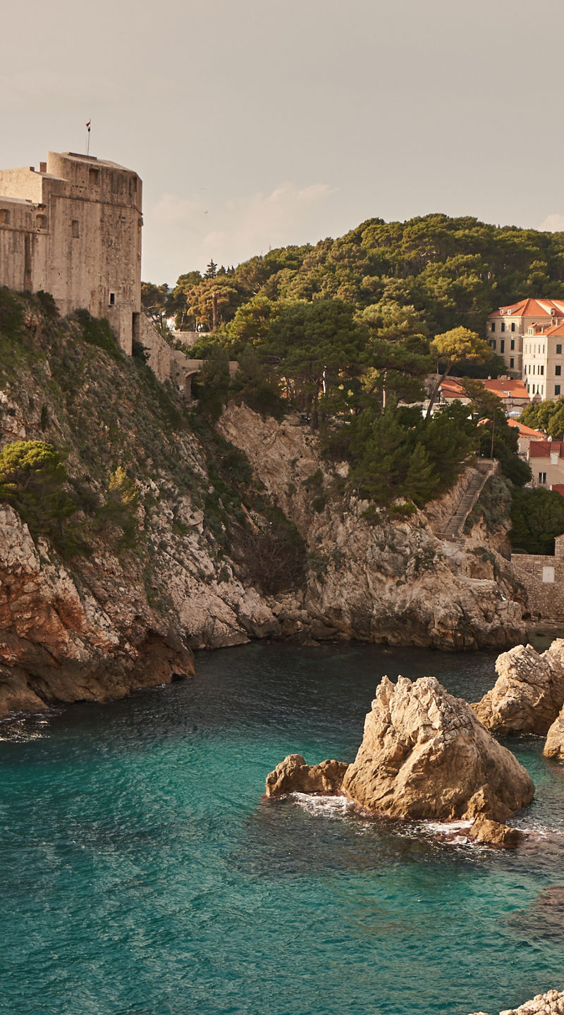 Historic fortress overlooking Adriatic coastline