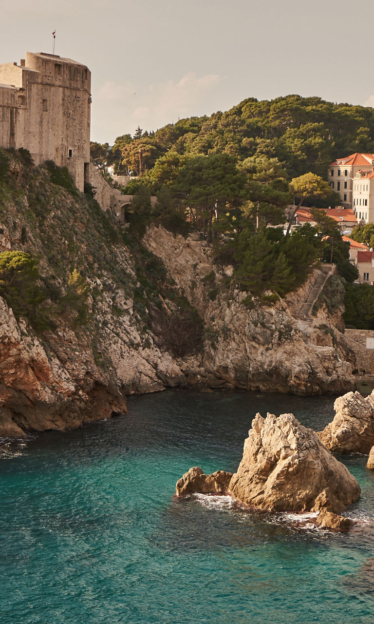 Historic fortress overlooking Adriatic coastline