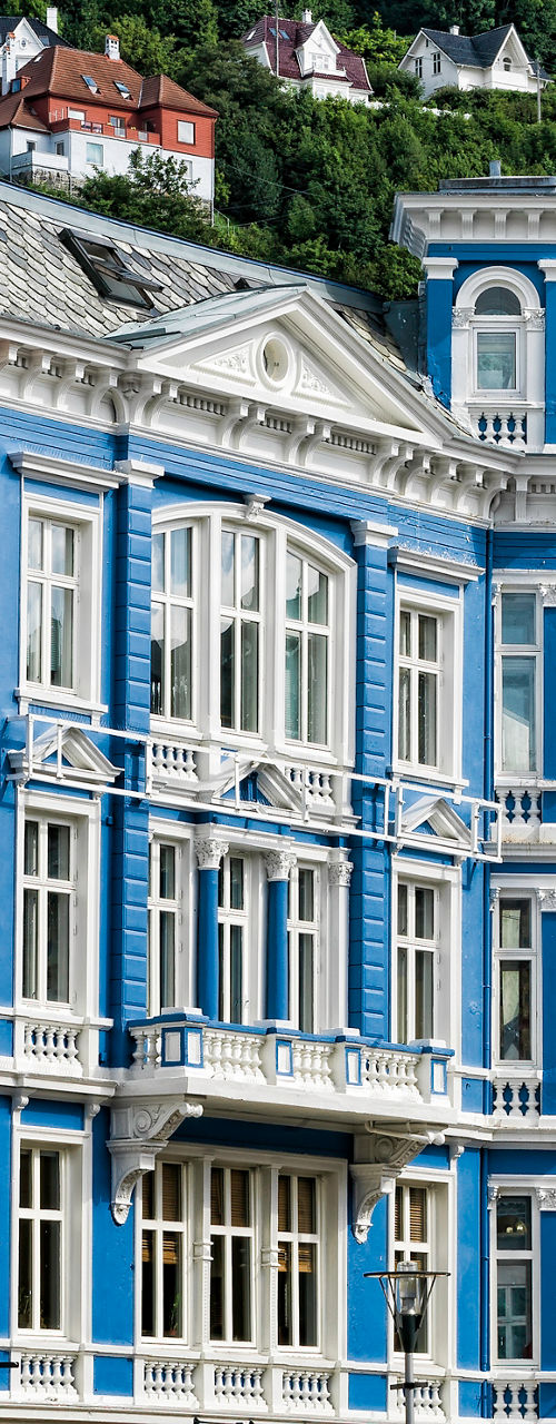 Colorful historic buildings in Bergen, Norway