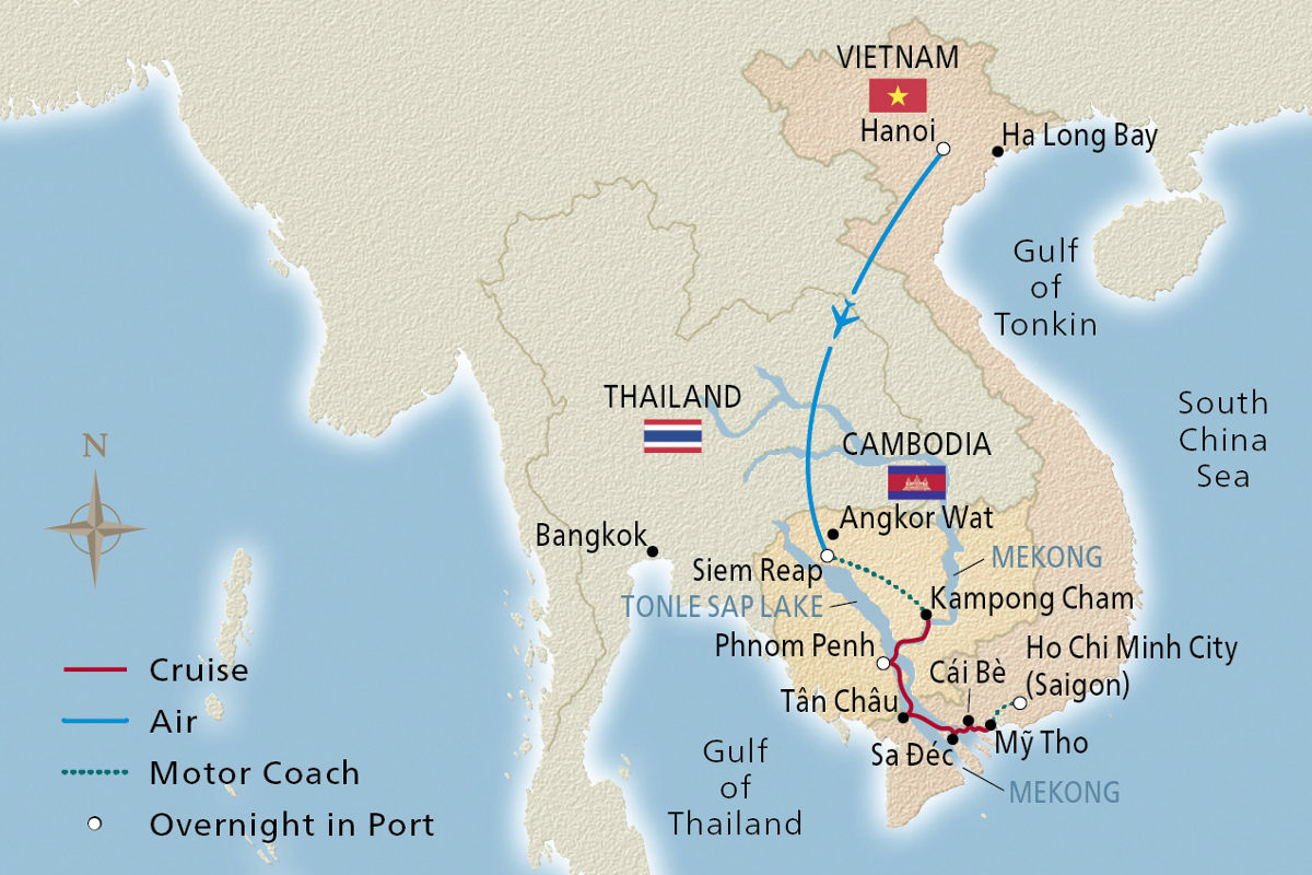 Magnificent Mekong – route map