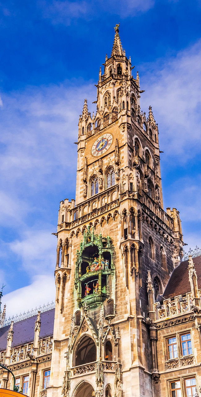 Munich Christmas market with historic building