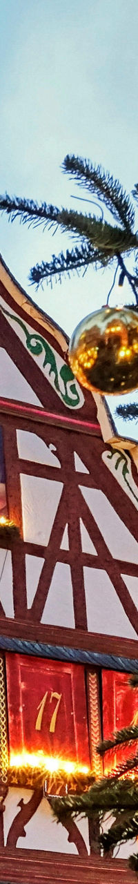 Festive Advent Calendar on Timber Building