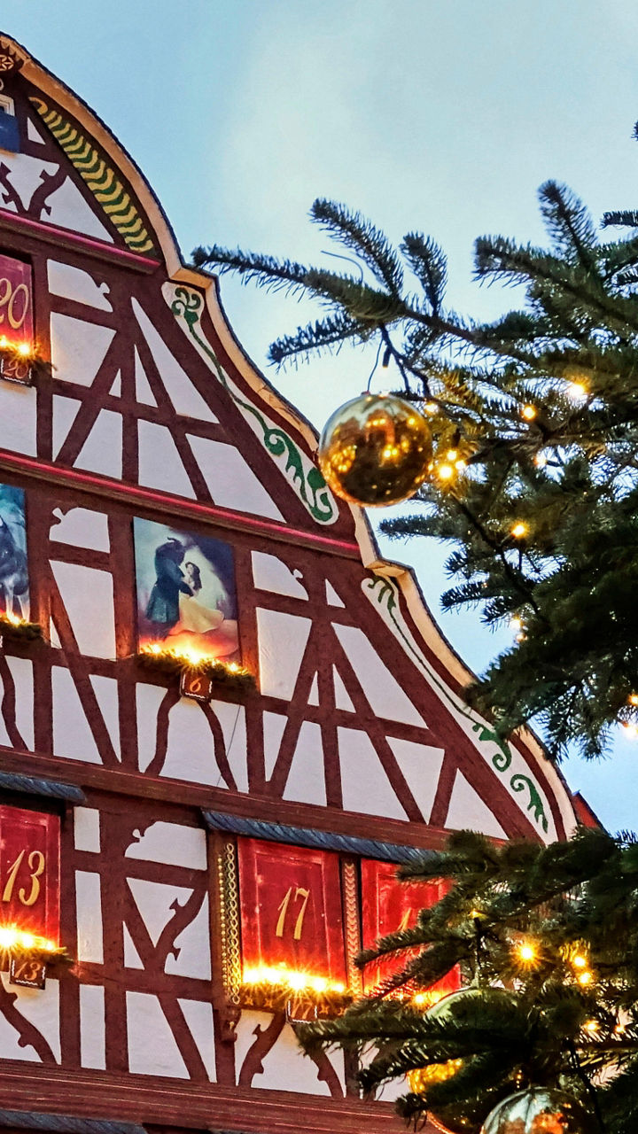 Festive Advent Calendar on Timber Building